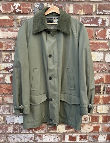 Gannex mens green mid raincoat - mens,