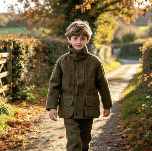 Children olive green wool - children's,