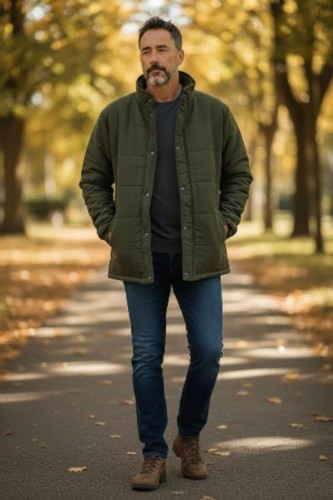Mens moleskin quilted jacket - quilted,